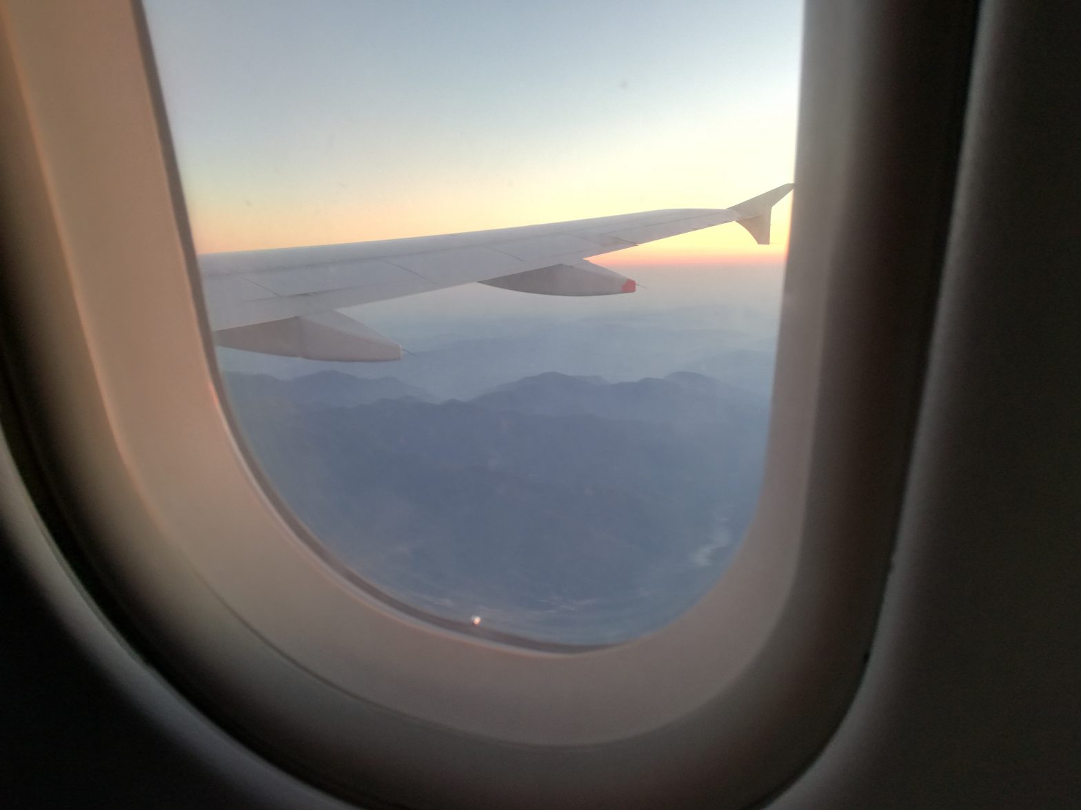 panorama da finestrino aereo
