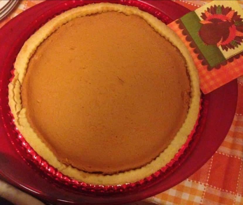 Homemade pumpkin pie