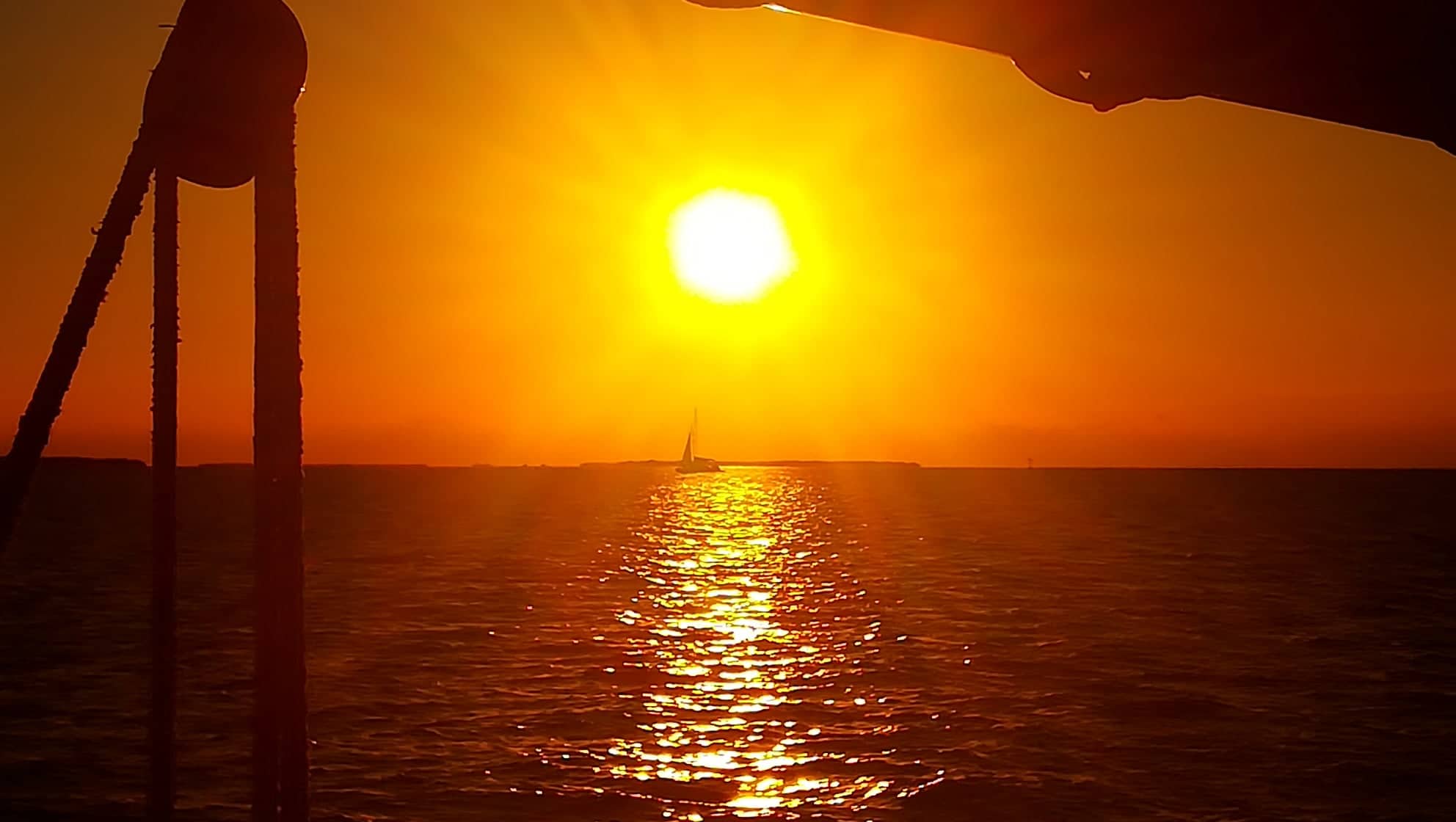 tramonto a Key West Barca a vela