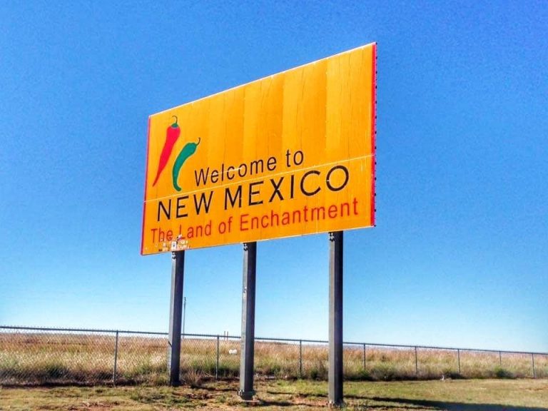 Attrazioni lungo la Route 66 New Mexico - Welcome to New Mexico Sign