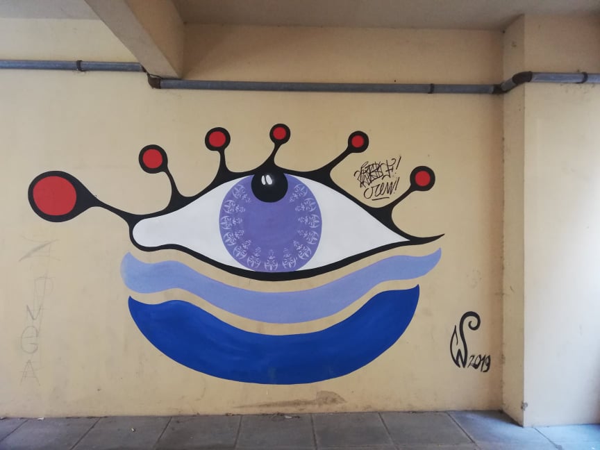 street art Ancona murales Capodimonte occhio yapwilli