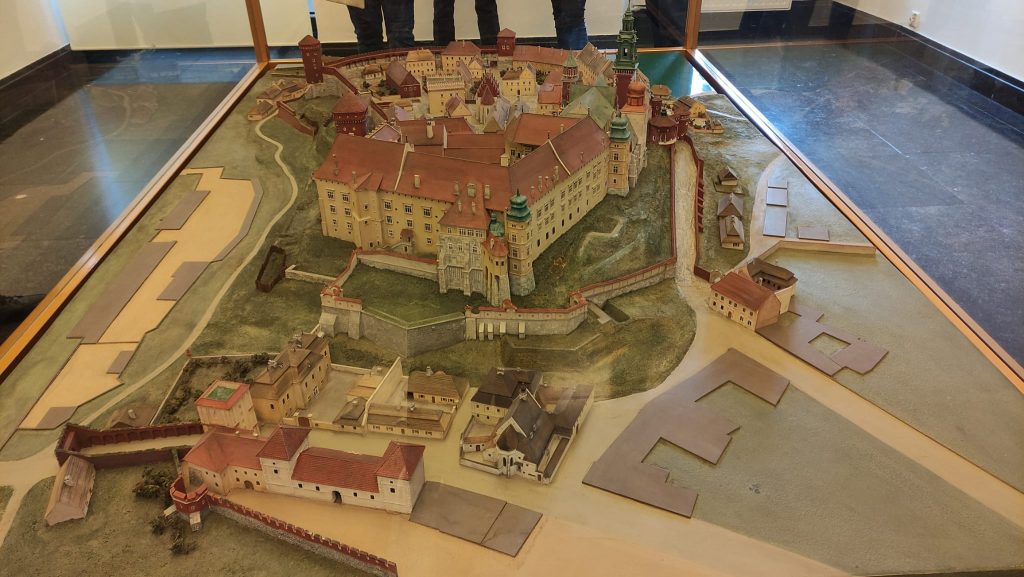 Plastico del borgo che sorse attorno al castello di Wawel - Lost Wawel 