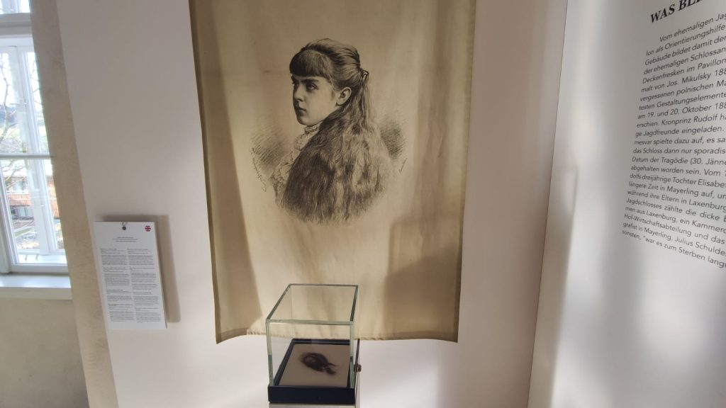 Ritratto e ciocca di capelli di Mary Vetsera - Mayerling