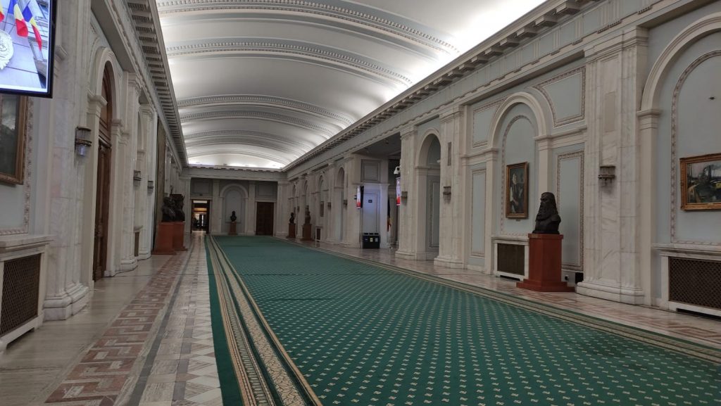Corridoio Palazzo del Parlamento di Bucarest