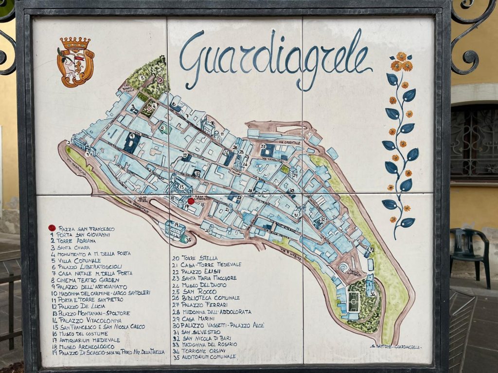 Mappa Guardiagrele ceramica