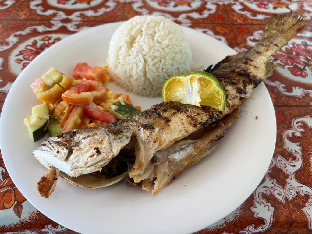 Pesce cucinato a San Blas