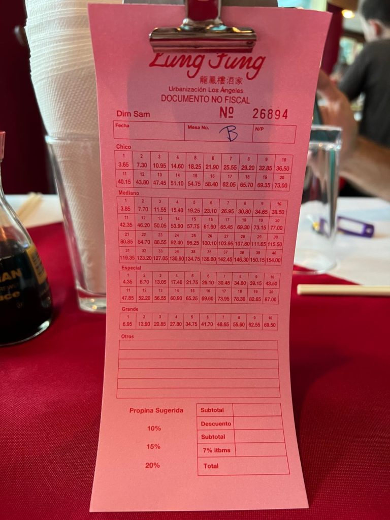 Menu Lung Fung Panama City Desayuno Chino