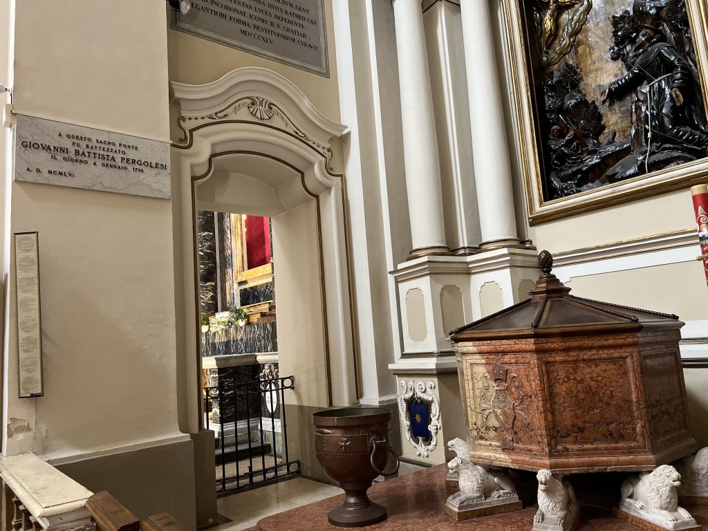  Cattedrale di San Settimio Jesi fonte battesimale Pergolesi 