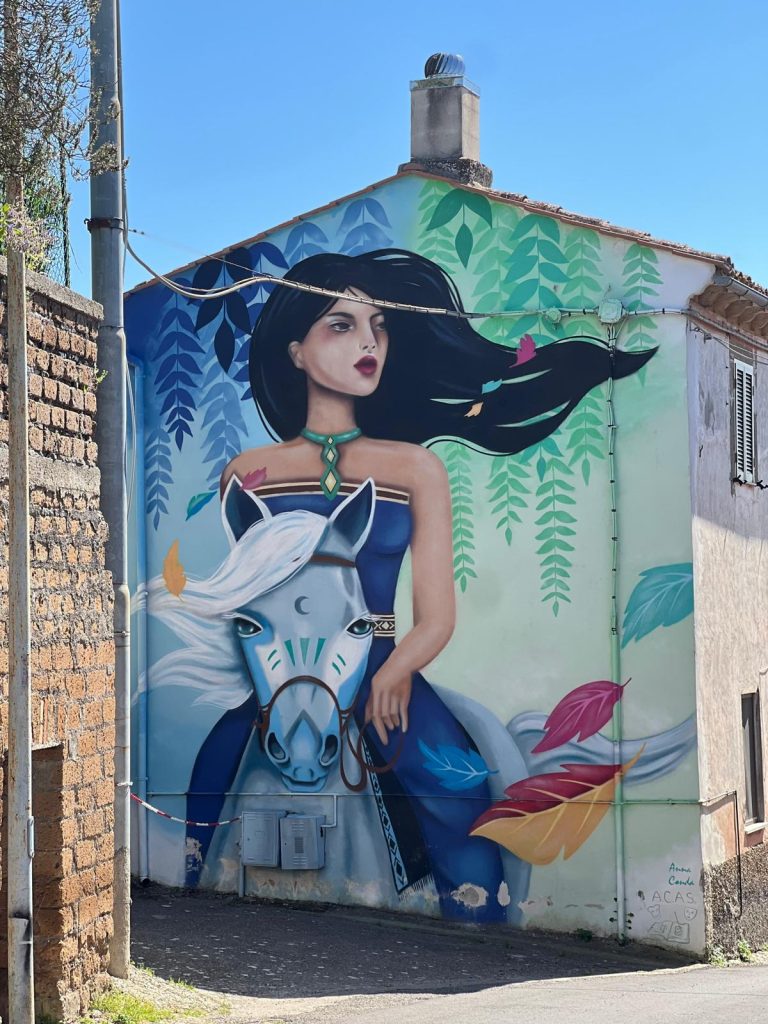 murales Pocahontas Paese delle Fiabe Viterbo